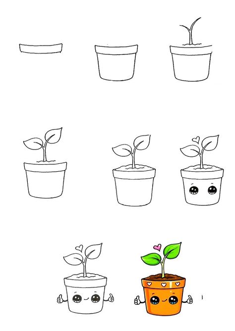 How To Draw A Plant In Our Lovely Way 1 How To Draw A Plant Step By Step, Plant Drawings Simple, Indoor Tree Plants, Lol Coloring Pages, Lol Coloring, Planting For Kids, Indoor Tree, Plant Images, Plant Drawing