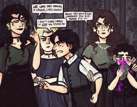 the black cousins- bellatrix, narcissa, sirius, andromeda, and regulus Walburga Black, Harry Potter Artwork, Harry Potter Comics, Bellatrix Lestrange, Black Family, Harry Potter Headcannons, Regulus Black, Harry Potter Fanfiction, Harry Potter Pictures