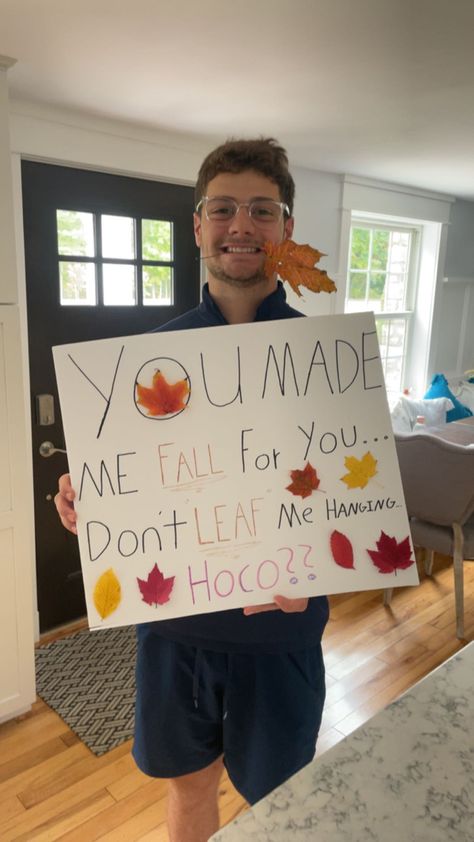 Hoco Proposals To Ask Him, Homecoming Poster For Boyfriend, Fall Dance Asking Ideas, Fall Homecoming Proposals, Pumpkin Hoco Proposals, Cute Unique Hoco Proposals, Hoco Proposals Ideas Halloween, Hoco Signs For Boyfriend, Halloween Homecoming Proposal