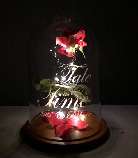 Jar With Lights, Beauty And The Beast Wedding Theme, Rose Centerpiece, Beauty And Beast Wedding, Wedding Tokens, Wedding Centrepieces, Rose Centerpieces, Wedding Cake Table, Something Blue Wedding