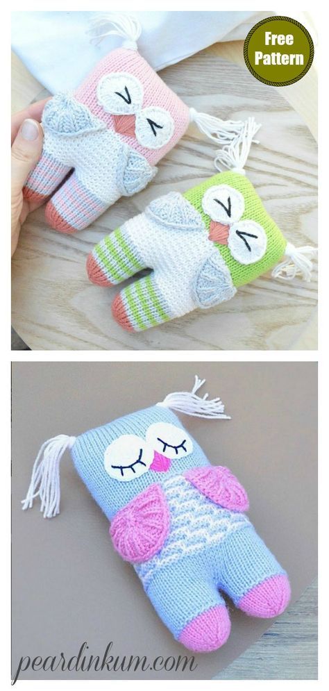 Free Owl Knitting Pattern, Knitted Teddies Free Pattern, Knitted Soft Toys Free Pattern, Easy Knitted Toys Free Patterns, Sewing Crafts Ideas Free Pattern, Knitted Owls Pattern Free, Knitting For Charity Easy Patterns, Knitting Toys Free Pattern, Knitted Toys Free Patterns Stuffed Animals