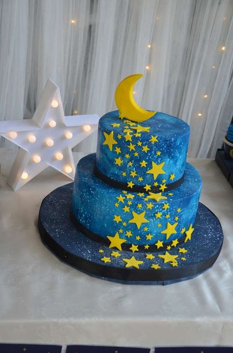 IRIS'S FIRST BIRTHDAY | CatchMyParty.com Love You Two The Moon And Back Birthday, Sailor Moon Cakes, Galaxy Party, Moon Cake Mold, Cake Festival, Rocket Cake, Planet Cake, Galaxy Cake, Moon Party