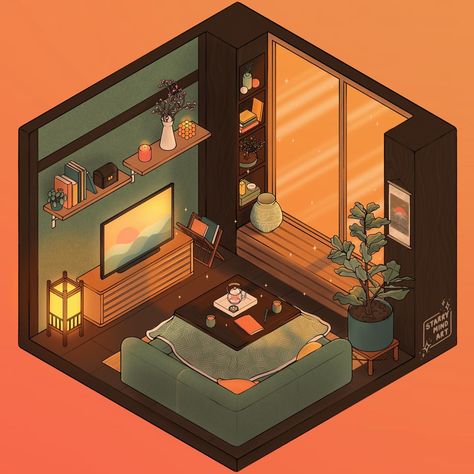 🪴kim 🌊 on Instagram: “take a seat in this cozy living room ✨hope you like this isometric room drawing 🫶🏻 had so much fun working on it 🥰 swipe for some details…” Isometric Dorm Room, Cube Room Drawing, Isometric Art Living Room, Isometric Room Drawing, Isometric Art Room, Isometric Living Room, Isometric Rooms, Illustrator Designs, Sims4 Builds