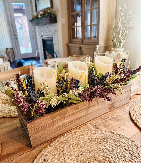 Square Dining Table Decor Centerpiece, Long Centerpieces Dining Room, Square Dining Table Decor, Centerpieces Dining Table, Boho House Ideas, Table Centerpieces Ideas, Dining Table Centerpiece Ideas, Centerpiece Dining Table, Dining Table Decor Centerpiece