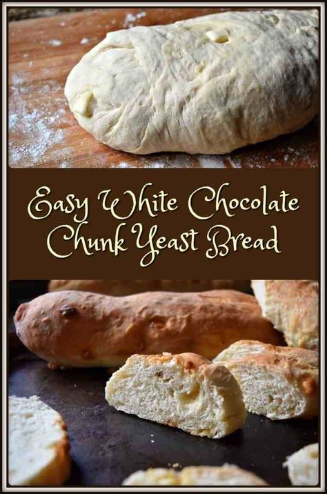 White Chocolate Bread, Yeast Bread Recipes, Italian Recipes Easy, Sliced Bread, Roll Recipes, Chocolate Bread, Holiday Goodies, Chocolate Chunk, Yeast Bread