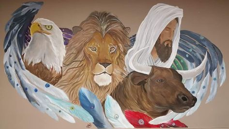 Beast Of Revelation, Revelation 4, Holy Art, Abba Father, Burning Bush, Heaven Art, Prophetic Art, Jesus Face, Lion Pictures