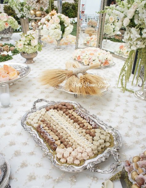 Shirni Tray, Barely Wait, Persian Weddings Sofreh Aghd, Iranian Wedding, Persian Wedding, Beautiful Wedding Decorations, Wedding Rings Photos, Wedding Design Decoration, Pretty Please