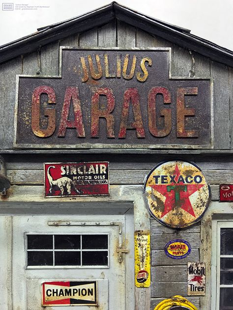 Old Garage Vintage, Vintage Garage Signs, Vintage Garage Decor, Vintage Garage Ideas, Mechanic Shop Decor, Rustic Garage, Barn Remodel, Retro Garage, Chip Foose