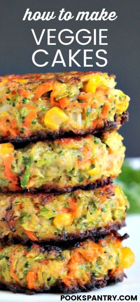 Veggie Cakes | Veggie cakes, Recipes, Vegetarian dishes Vegetable Cakes, Pantry Recipe, Veggie Cakes, Easy Veggie, Tasty Vegetarian Recipes, Veggie Side Dishes, Vegetarian Recipes Easy, Meatless Meals, Veggie Dishes