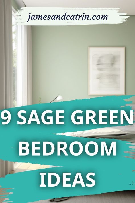 Explore our top picks for sage green bedroom ideas to infuse your sleeping quarters with a breath of fresh air 🌿. This versatile hue pairs beautifully with natural wood, soft whites, and metallic accents, offering endless possibilities for a chic, nature-inspired retreat. Get inspired to make your bedroom a place of peace and style. #sagegreenbedroomideas Mint Green Guest Bedroom, Light Green Farmhouse Bedroom, Green For Bedroom Paint Colors, Pale Green Bedroom Walls, Green Bedroom Paint Ideas, Sage Green Bedroom Colour Palettes, Sage Green Bedroom Ideas Accent Colors, Sage Green Bedroom Decor Ideas, Sage And White Bedroom