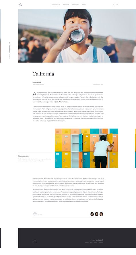 Web Article Design, Blog Article Design, Blog Layout Inspiration, Article Layout, Webdesign Portfolio, Blog Layout Design, Clean Web Design, Blog Website Design, News Web Design