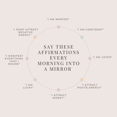 Self Affirmations Mirror, Positive Affirmation To Start The Day, Morning Mirror Affirmations, Daily Empowering Affirmations, Self Love Mirror Affirmations, Mirror Positive Affirmations, Affirmations To Write On Your Mirror, Affirmation For The Day, How To Become More Positive