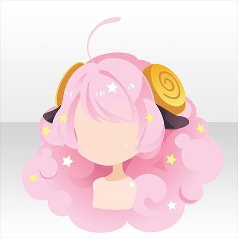 Aries♈ Kawaii Hair Drawing Reference, Chibi Hairstyles Reference, Coccopa Play Hair, Tinierme Hair, Aries Hair, Cocoplay Hair, Cocoppa Play Hair, Belage Hair, Chibi Hairstyles