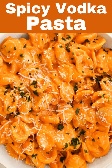 If you’ve been meaning to try the TikTok-famous Spicy Vodka Pasta, then you’re in the right place. Say hello to the scrumptiously creamy, deliciously fiery, and slightly tipsy Italian pasta dish that Gigi Hadid made famous! Best of all, it takes just 12 simple ingredients AND you can whip it up in about 30 minutes. Pasta Recipes Vodka Sauce, Vodka Pasta Recipe, Spicy Vodka Pasta, Gigi Hadid Pasta, Spicy Pasta Recipes, Spicy Pasta, Vodka Pasta, Tiktok Famous, Italian Pasta Dishes