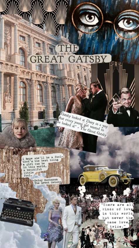 Daisy From Great Gatsby, The Great Gatsby Wallpaper Iphone, The Great Gatsby Daisy, Great Gatsby Scenes, Great Gatsby Mood Board, The Great Gatsby Aesthetic Wallpaper, The Great Gatsby Collage, The Great Gatsby Book Cover, Great Gatsby Scrapbook