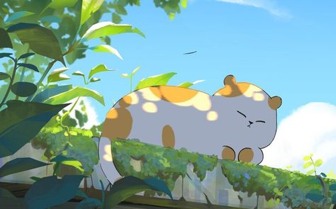 ArtStation - Sleepy cat animation Animated Banners, Cute Laptop Wallpaper, Amazing Gifs, Desktop Wallpaper Art, Cute Desktop Wallpaper, Mac Wallpaper, Wallpaper Ipad, Cute Cat Wallpaper, Sleepy Cat