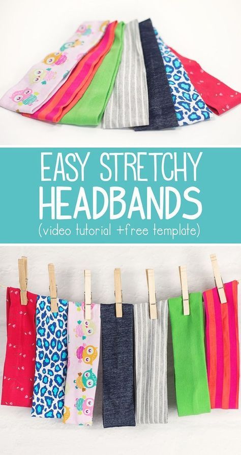 Fabric Headbands Diy, Free Headband Patterns, Sewing Headbands, Headband Diy, Headband Tutorial, Fabric Flower Tutorial, Sew Ins, Stretchy Headbands, Fabric Headbands