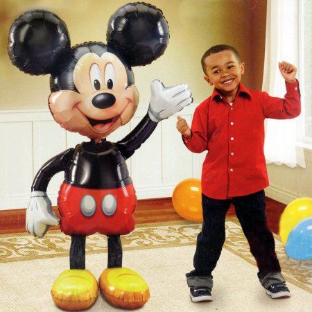 Disney Mickey 52" AirWalker Jumbo Balloon - Walmart.com Mickey Mouse Theme Party, Minnie Mouse Balloons, Mickey Mouse Balloons, Minnie Y Mickey Mouse, Mickey Mouse Theme, Jumbo Balloons, Mickey Mouse Clubhouse Birthday, Mickey Party, Mickey Birthday