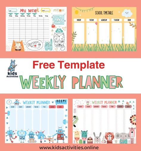 Cute Doodle Weekly Schedule Template Free ⋆ Kids Activities Activity Schedule Template, Weekly Activity Schedule For Kids, Weekly Schedule Printable Free, Weekly Timetable Template, School Weekly Schedule, Kids Timetable, School Schedule Templates, Printable Schedule Templates, Weekly School Schedule