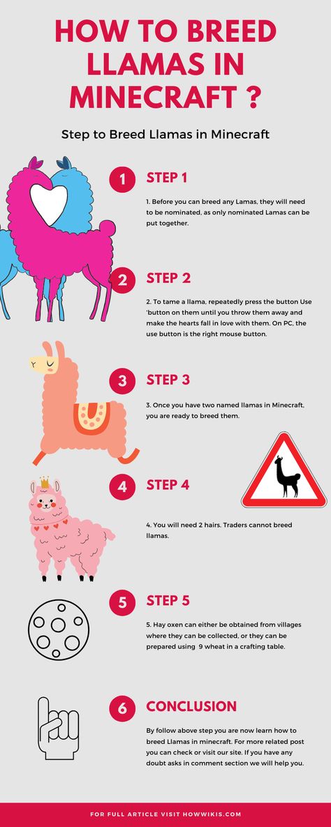 In this infographics learn how to Breed Llamas in Minecraft by Howwikis team or visit: https://www.howwikis.com/breed-llamas-in-minecraft/ Minecraft Llama Statue, Minecraft Llama, Minecraft Builds, Minecraft 1, Llama, Minecraft, Gaming, Statue, Architecture