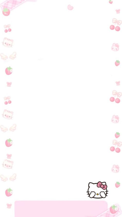 hello kitty wallpaper Hello Kitty Border Design, Desktop Ideas, Word Patterns, Hello Kitty Backgrounds, Plains Background, Pink Hello Kitty, Wallpaper Pink, Hello Kitty Iphone Wallpaper, Kitty Wallpaper