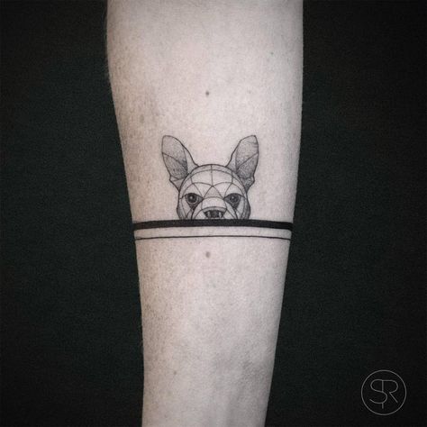 Polygonal curious frenchie tattoo on the inner forearm. Inner Elbow Tattoos, Playground Tattoo, Small Animal Tattoos, Animal Tattoos For Men, French Bulldog Tattoo, Pug Tattoo, Bulldog Tattoo, Elbow Tattoos, B Tattoo