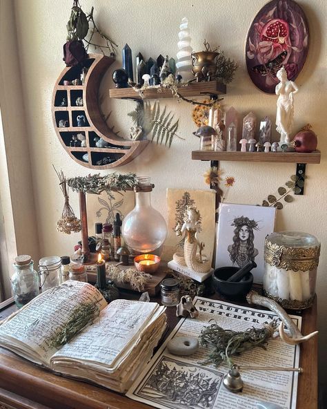 Yrene Towers, My Own Space, Spiritual Room, Witchy Room, Witchcraft Altar, Witch Room, Crystal Room, L Quotes, Meditation Decor