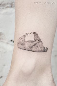 Baby Bear Tattoo, A Tattoos, Grizzly Bear Tattoos, Polar Bear Tattoo, Bear Tattoo Designs, Bear Tattoos, Meaningful Tattoo, Tattoos And Body Art, Bear Tattoo