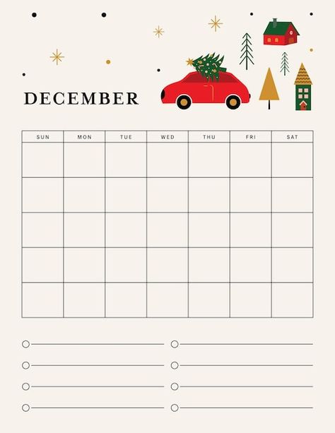 Christmas Calender Design, December Digital Planner, Calendar Planner Template, Christmas Fun Facts, December Planner, Printable Paper Patterns, List Journal, Undated Calendar, Calendar Design Template