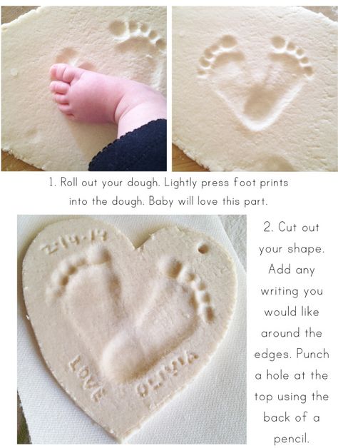 Newborn Crafts, Baby Christmas Crafts, Salt Dough Crafts, Newborn Art, Baby Art Projects, Valentines Day Baby, Baby Footprints