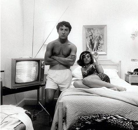 Dustin Hoffman and Anne Bancroft from "The Graduate." Photo is courtesy of Margaret Herrick Library.[1967] - Imgur The Graduate 1967, Paul Anka, Mike Nichols, Nastassja Kinski, Anne Bancroft, Dustin Hoffman, Swinging Sixties, The Graduate, Woody Allen