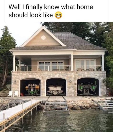 House With Deck, Boathouse Design, Lindal Cedar Homes, Boat Garage, Boat House Interior, Houseboat Living, Lake Houses Exterior, Lakefront Living, Modern Lake House