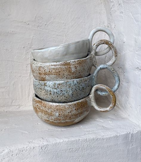 Farmhouse Pottery, Mug Handmade, Pottery Cups, Cup Gifts, Cup Set, Cupping Set, Ceramic Cups, Wabi Sabi, Vintage Boho