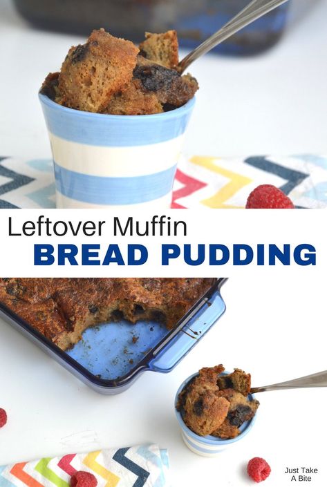 Don't let those extra muffins go to waste! Whether they are getting stale or are starting to crumble, muffins make amazing bread pudding. What To Do With Stale Muffins, Bread Pudding With Muffins, What To Do With Leftover Blueberry Muffins, Leftover Muffins What To Do With, Recipes With Stale Bread, Recipes For Stale Bread, Uses For Stale Bread, Muffin Bread Pudding, Leftover Muffin Bread Pudding