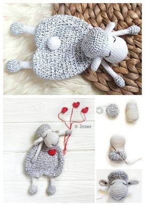 Crochet Lamb Pattern, Crochet Lovey Free Pattern, Lovey Crochet, Crochet Sheep, Crochet Nursery, Lovey Pattern, Crochet Lovey, Crochet Toys Free, Scarf Tie