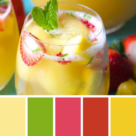 Color Thesaurus, Strawberry Punch, Paint Your House, Food Inspired, Pineapple Strawberry, Colour Inspiration, Colour Schemes, Color Pallets, Color Chart