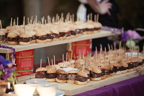 Slider Bar | Absolute Celebrations Catering | www.absolutecelebrations.com | San Francisco Bay Area | Photography by Shawnee Slider Display Parties Food, Sliders Display Ideas, Slider Display, Bay Area Photography, 51st Birthday, Slider Bar, Buffet Ideas, Beef Sliders, Catering Display