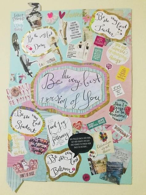 11 Vision Board Ideas and Examples for Students Dreamboard Ideas, Vision Board Sample, Vision Board Poster, Kids Vision Board, Vision Board Ideas Examples, Pinterest Vision Board, Creative Vision Boards, Vision Board Diy, College Vision Board