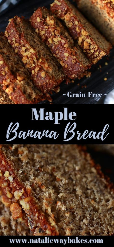 Maple Banana Bread, 2b Recipes, Walnut Topping, Lactation Snacks, Cinnamon Banana Bread, Banana Walnut Bread, Gluten Recipes, Lectin Free, Gluten Free Breads