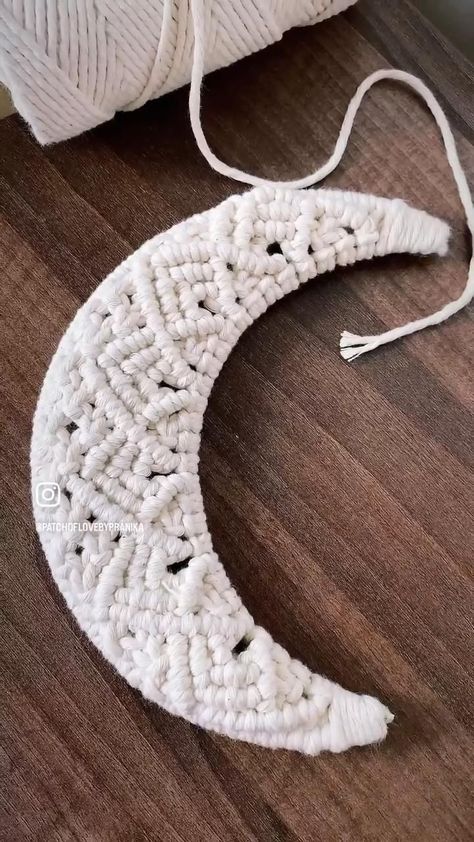 Macrame Moon 🌙💫 Moon Macrame Diy, Moon Macrame, Power Of Social Media, Macrame Art, Macrame Projects, Macrame Design, Unique Crafts, Macrame Diy, Ancient Art