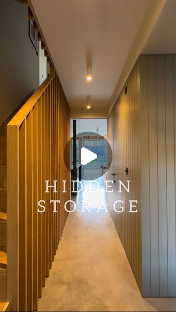 Sara Mungeam on Instagram: "H I D D E N  S T O R A G E | 

Don’t you love a bit of hidden storage? Well, any storage really, but especially hidden!

I got the idea for this staircase design from @davidmoneyarchitects - I love how the balustrades continue down to become the cupboard door detail, with discrete cut out handles. This is practical design at its best. These under stairs cupboards house all of our water heating paraphernalia, keeping the rest of our house neat & tidy. 

#practicaldesign #hiddenstorage #hiddencupboard #themodernhouse #bespokestaircase" Under Stairs Storage Hidden Door, Staircase Cupboard, Door Under Stairs, Storage Under Staircase, Under Stairs Storage, Stairs Storage, Under Stairs Cupboard, Door Detail, House Features