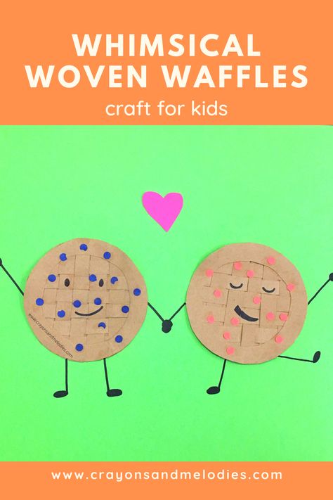 Waffle Craft Preschool, Waffle Craft, Paper Weaving Craft, March Lesson Plans, March Lessons, Weaving Craft, December Crafts, Friend Crafts, Finger Plays