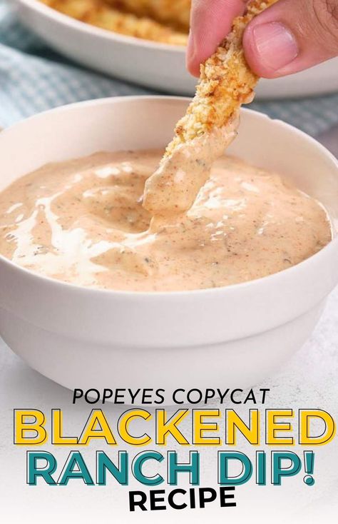 Best Homemade Ranch Dip, Popeyes Copycat Recipes Dipping Sauces, Spicy Ranch Dipping Sauce, Cheddars Ranch Recipe, Popeyes Blackened Ranch Recipe, Blackened Ranch Popeyes Recipe, Popeyes Blackened Tenders Recipe, Ghost Pepper Ranch Sauce, Longhorn Ranch Dressing Recipe