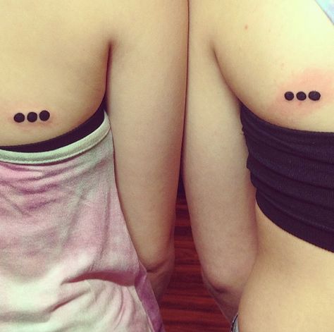 13 Best Friend Tattoo Ideas To Get With Your Platonic Soulmate Small Tattoos With Meaning Quotes, Small Best Friend Tattoos, Small Sister Tattoos, Small Tattoo Placement, Small Shoulder Tattoos, Matching Best Friend Tattoos, Bestie Tattoo, Small Tattoos With Meaning, Small Wrist Tattoos