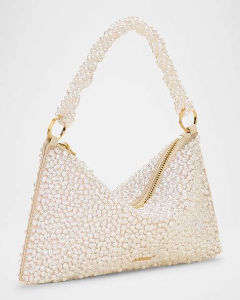 Cult Gaia Hera Nano Pearly Shoulder Bag Cult Gaia Bag, Bridal Wardrobe, Cult Gaia, Zip Top, Top Designers, Neiman Marcus, Pear, Tops Designs, Shoulder Strap