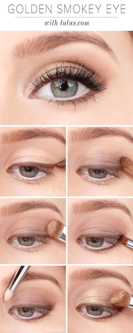 Smokey Eyeshadow Tutorial, Trucco Smokey Eye, Simple Eyeshadow Tutorial, Easy Eye Makeup Tutorial, Blue Eye Makeup Tutorial, Tutorial Eyeliner, Trendy Eyeshadow, Makeup Tip, Makeup Tutorial Step By Step