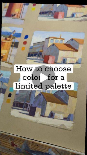 39K views · 2.9K likes | Nigel Sutcliffe on Instagram: "How to choose colors for a limited palette.

Here is an additional reel to answer some of the questions from my last reel that went viral! I tried to keep this as simple as possible, I hope it helps other painters out there. It's hard to condense something like this into 45 seconds. Yes you can use 2 colors, or more than 3, and the shape doesn't have to be a triangle. Experiment and see what you can come up with! Have fun.

For a more detailed explanation check out @jamesgurneyart blog posts and his amazing book on Color & Light. His work has inspired me massively over the years!

If you have questions let me know in the comments.
.
.
.
#limitedpalette #arttutorial #arttips #paintstudy #gouachepainting #acrylagouache #holbein #sketchb Colour Palette For Painting, Choosing Colors For Art, Tertiary Color Palette, Limited Palette Art, Gouache Color Palette, Three Colour Palette, Limited Palette Painting, Limited Color Palette Illustration, Make A Color Palette