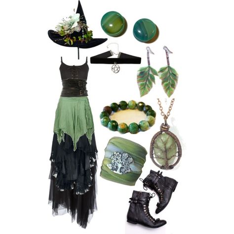 Forest Witch by risaisafox on Polyvore featuring Donna Karan, Full Tilt, Jeffrey Campbell and Antik Batik Witchy Outfits, Hippie Goth, Strega Fashion, Boho Witch, Forest Witch, Fest Outfits, Estilo Hippy, Mode Hippie, Witch Fashion