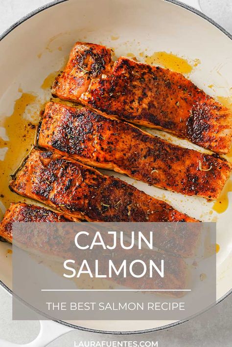 Salmon In Skillet Recipe, Salmon Recipes On Stove Top, Pan Seared Salmon Skinless, Salmon Recipes Cajun, Skinless Salmon Recipes Pan Seared, Pan Seared Salmon With Skin, Salmon Stovetop Recipes, Stovetop Salmon Recipes, Wild Caught Salmon Recipes