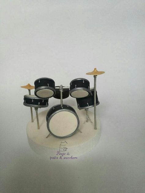 Drum Birthday Cakes, Drum Craft, Music Themed Cakes, Fondant Ideas, Music Cake, Drum Cake, Clay Diy Projects, Music Themed